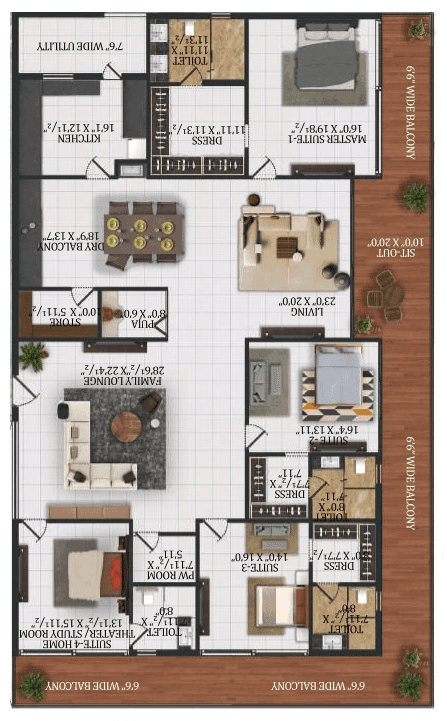 Unit plan - 4199 sq.ft.