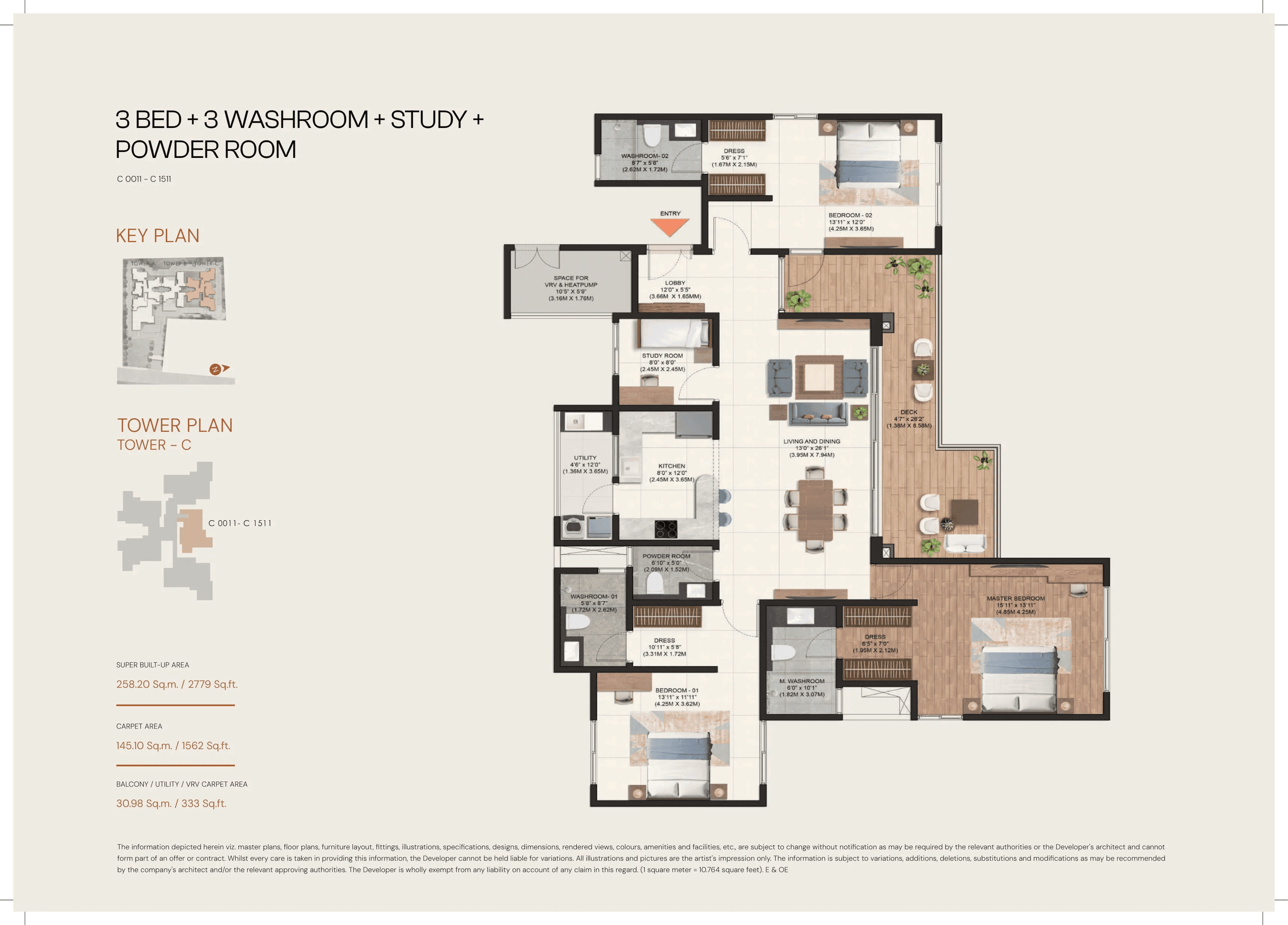 Unit plan - 1562 sq.ft.