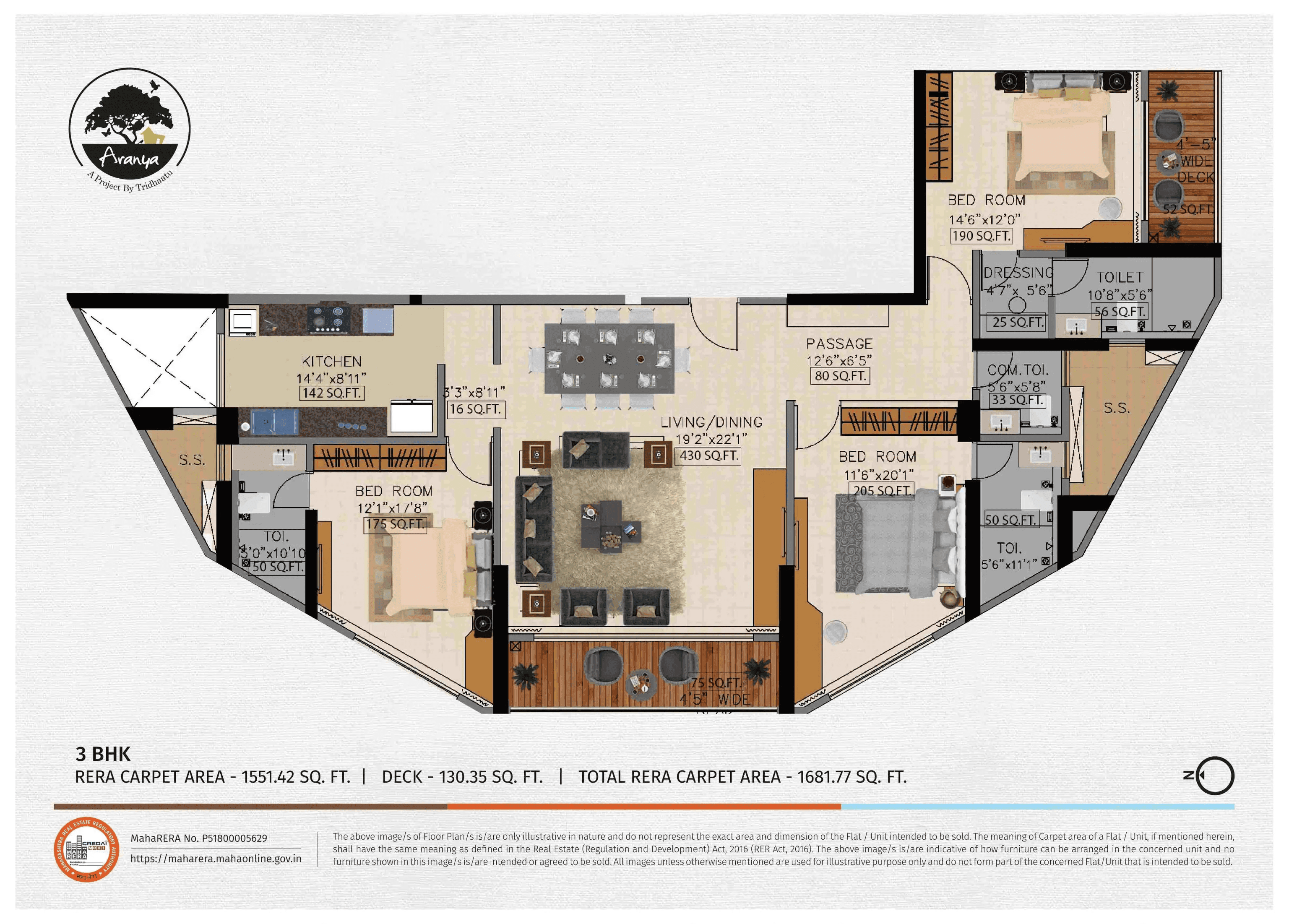 Unit plan - 1682 sq.ft.