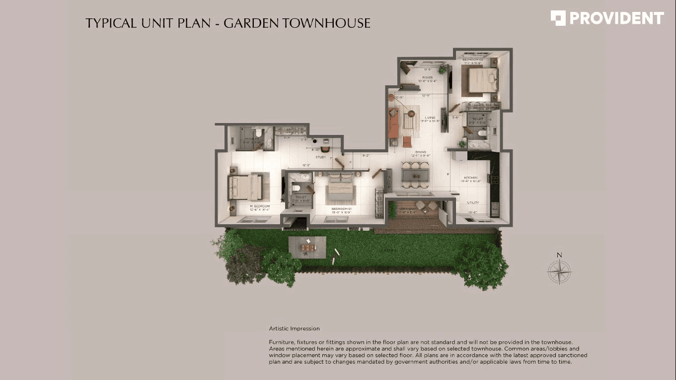 Unit plan - 1294 sq.ft.