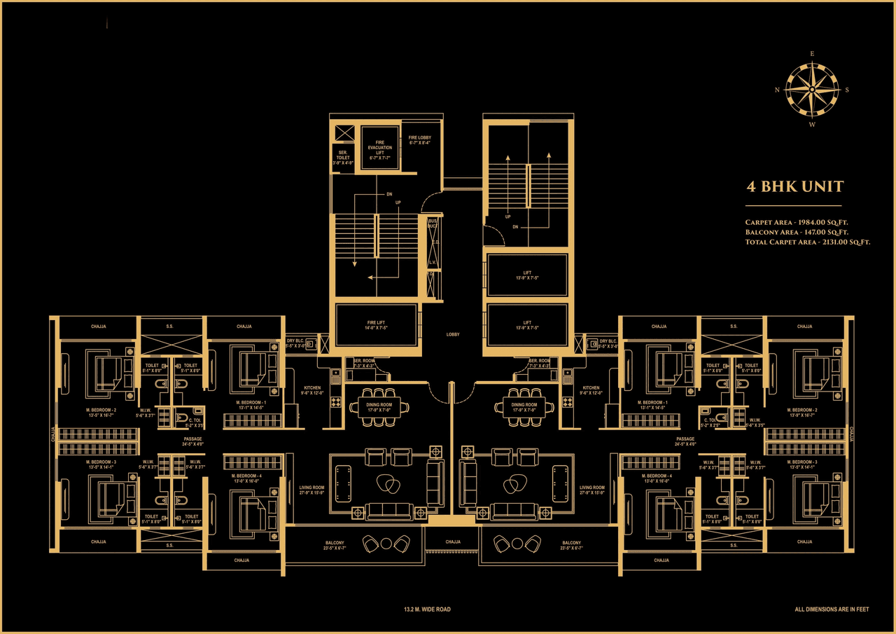 Unit plan - 2131 sq.ft.