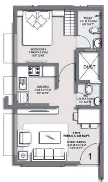 Unit plan - 341 sq.ft.