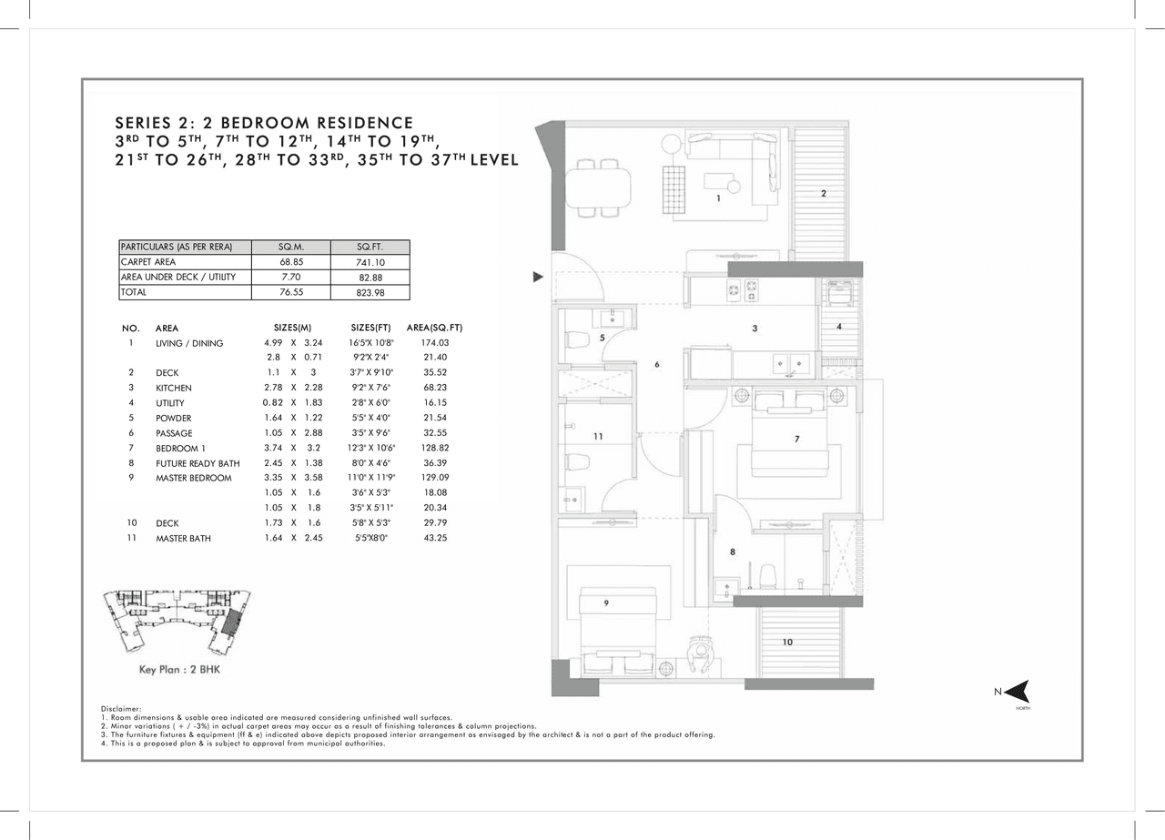 Unit plan - 824 sq.ft.