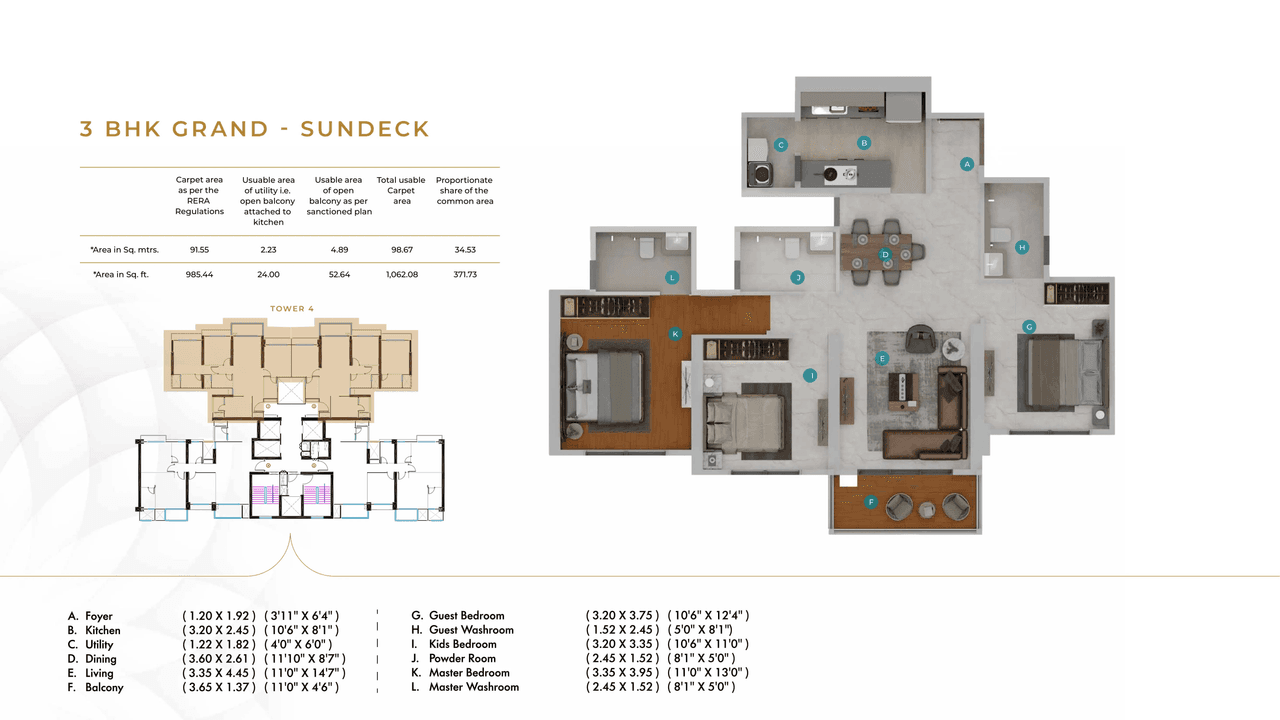 Unit plan - 1062 sq.ft.