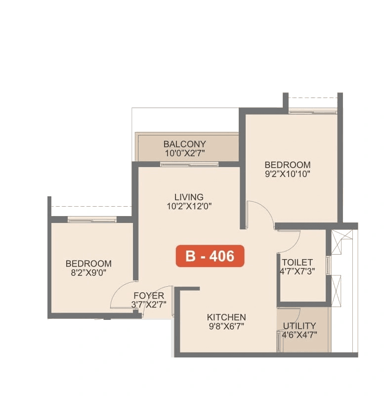 Unit plan - 504 sq.ft.