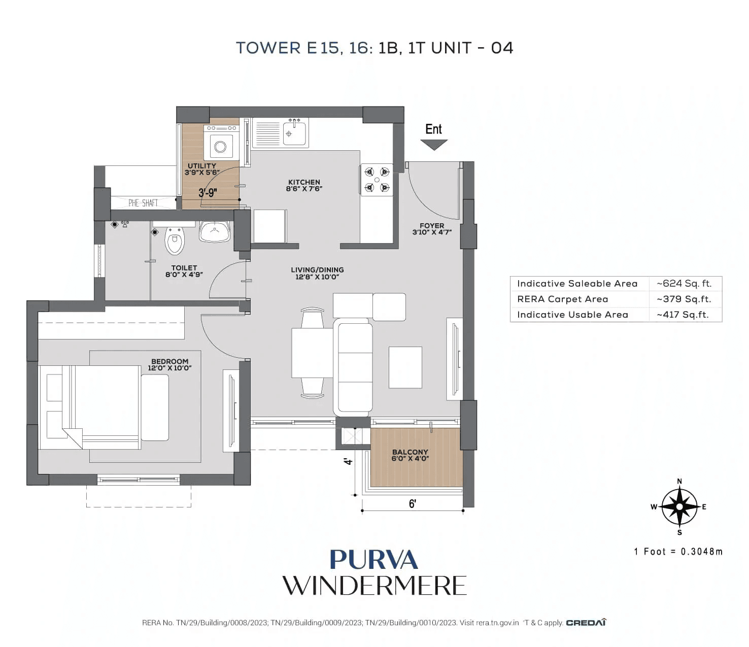 Unit plan - 394 sq.ft.