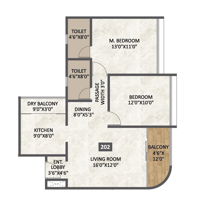 Unit plan - 775 sq.ft.
