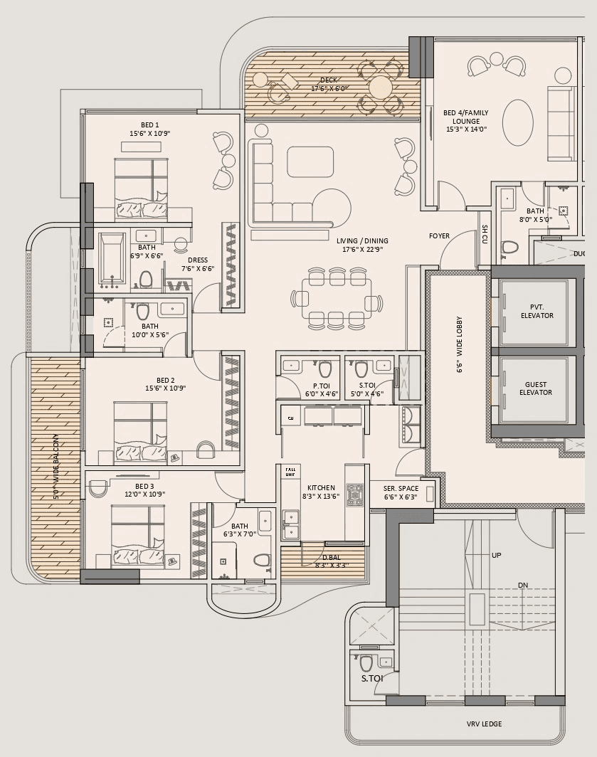 Unit plan - 2090 sq.ft.