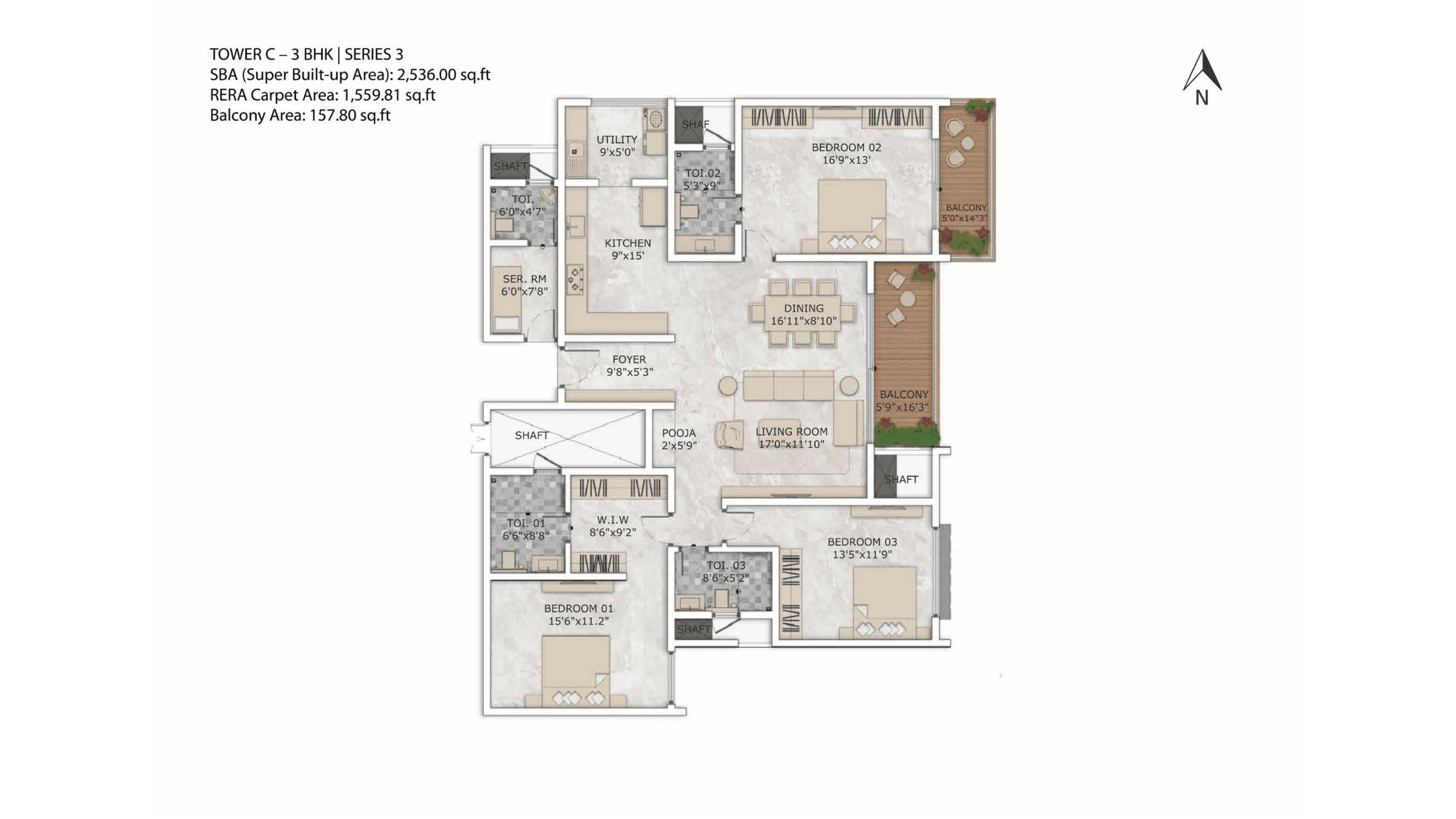Unit plan - 1775 sq.ft.