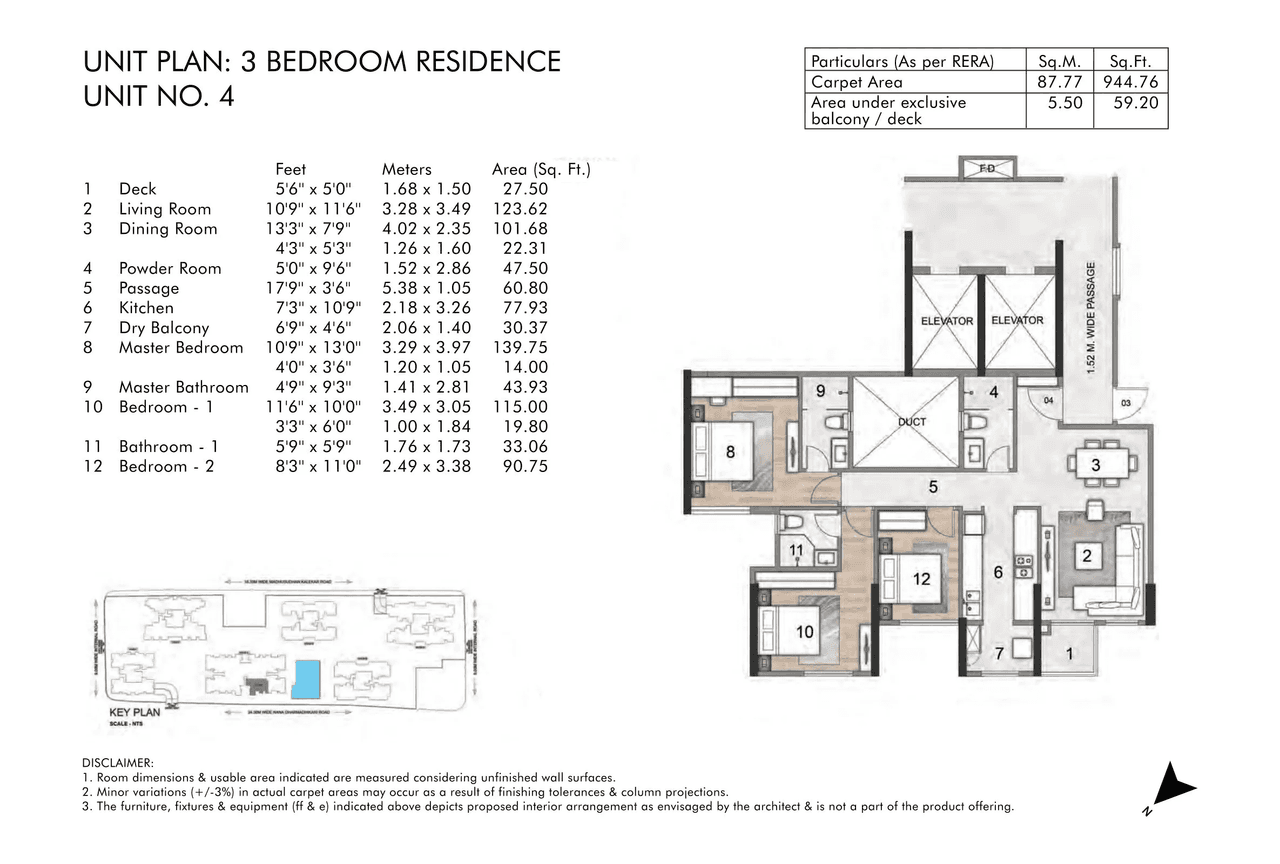 Unit plan - 1004 sq.ft.