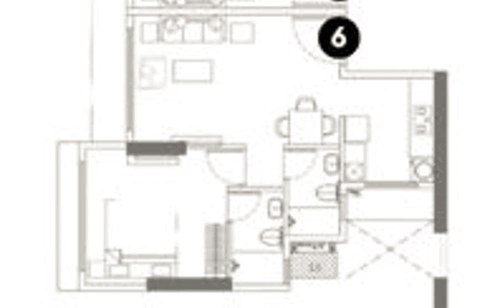 Unit plan - 417 sq.ft.