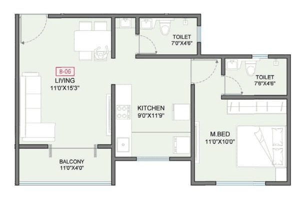 Unit plan - 479 sq.ft.