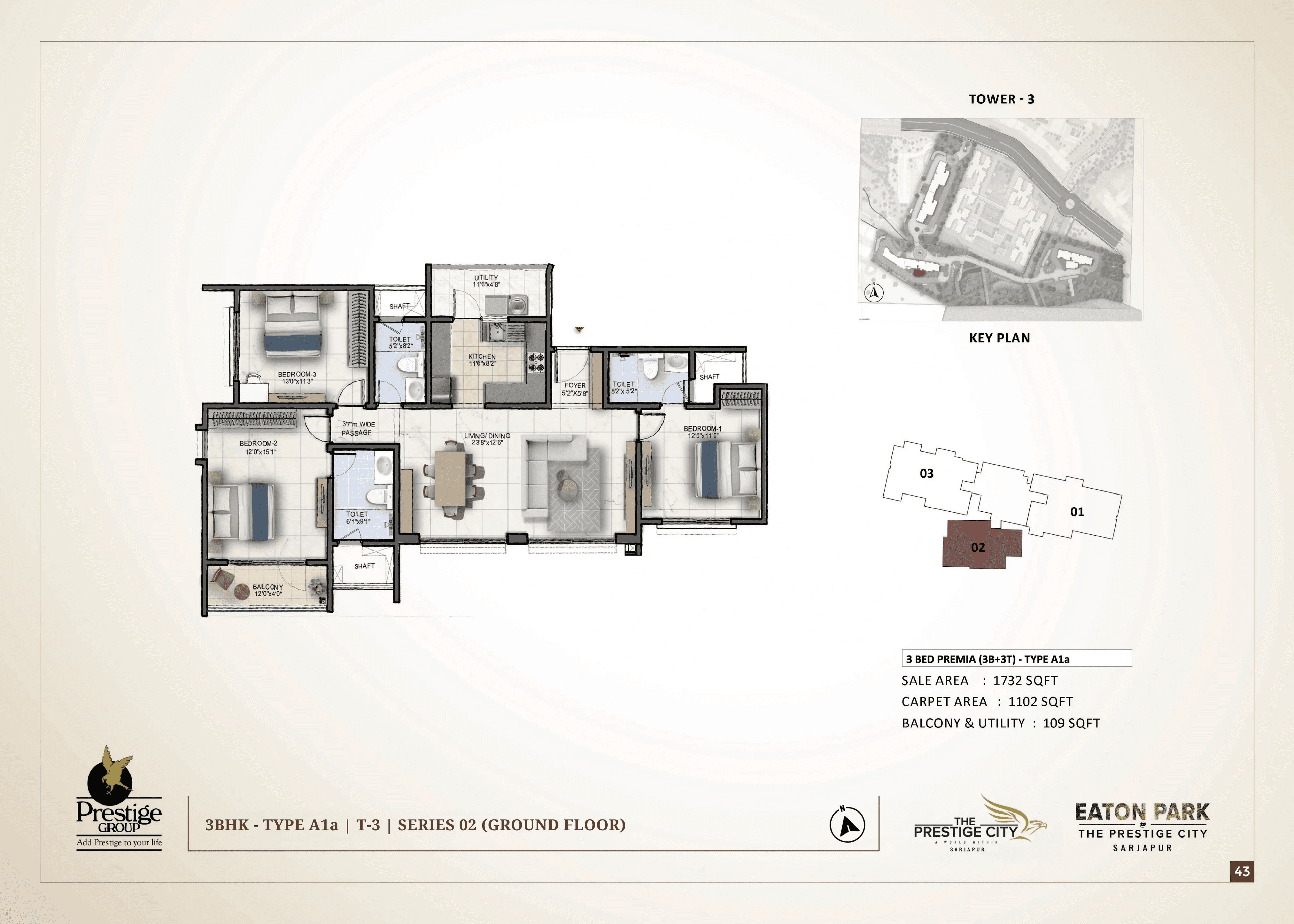 Unit plan - 1102 sq.ft.