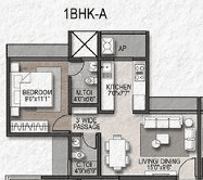 Unit plan - 416 sq.ft.