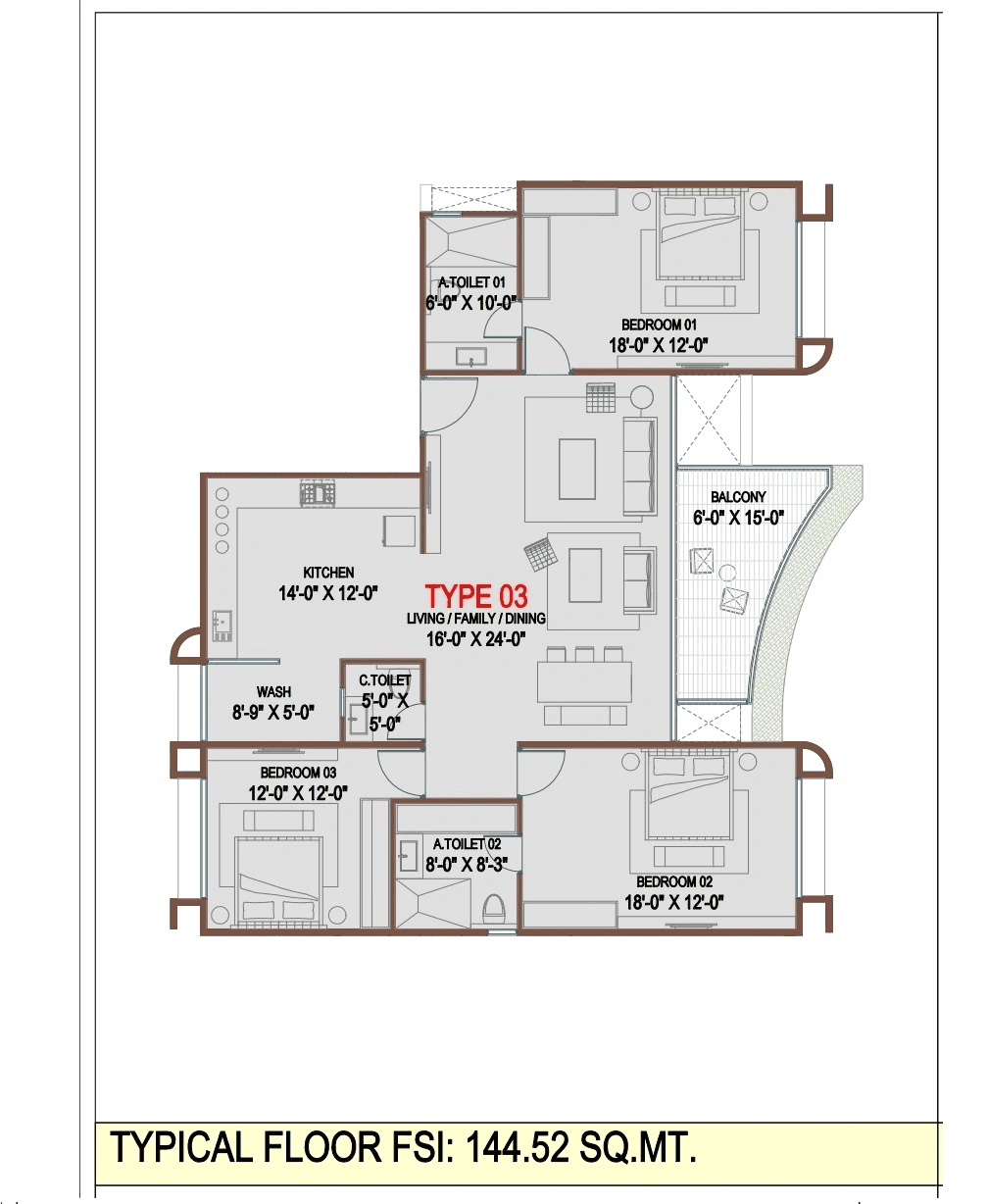 Unit plan - 1550 sq.ft.