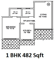 Unit plan - 482 sq.ft.