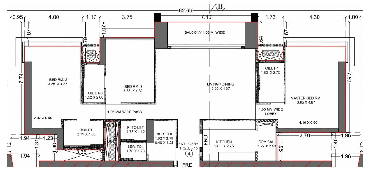 Unit plan - 1674 sq.ft.