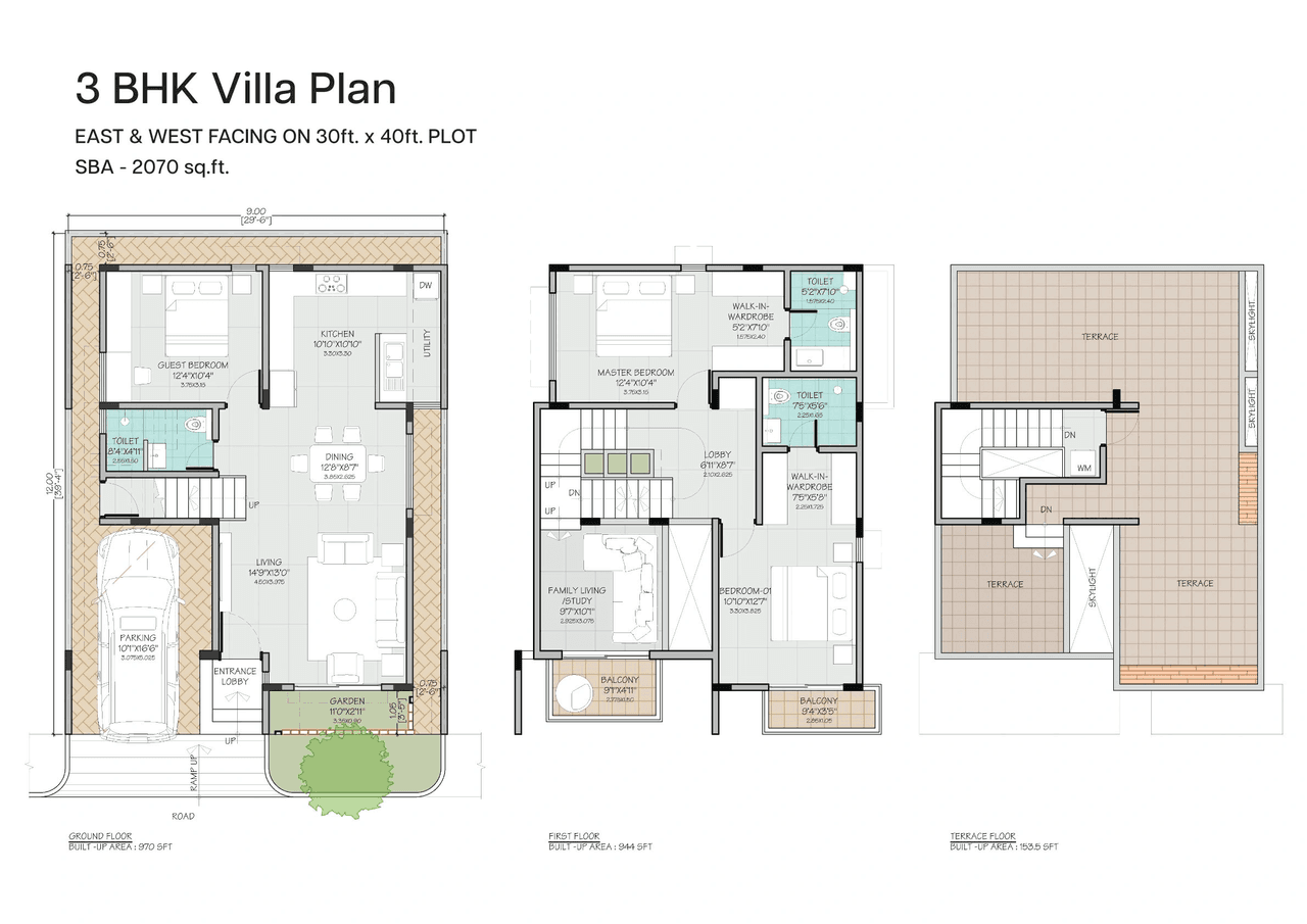Unit plan - 1500 sq.ft.