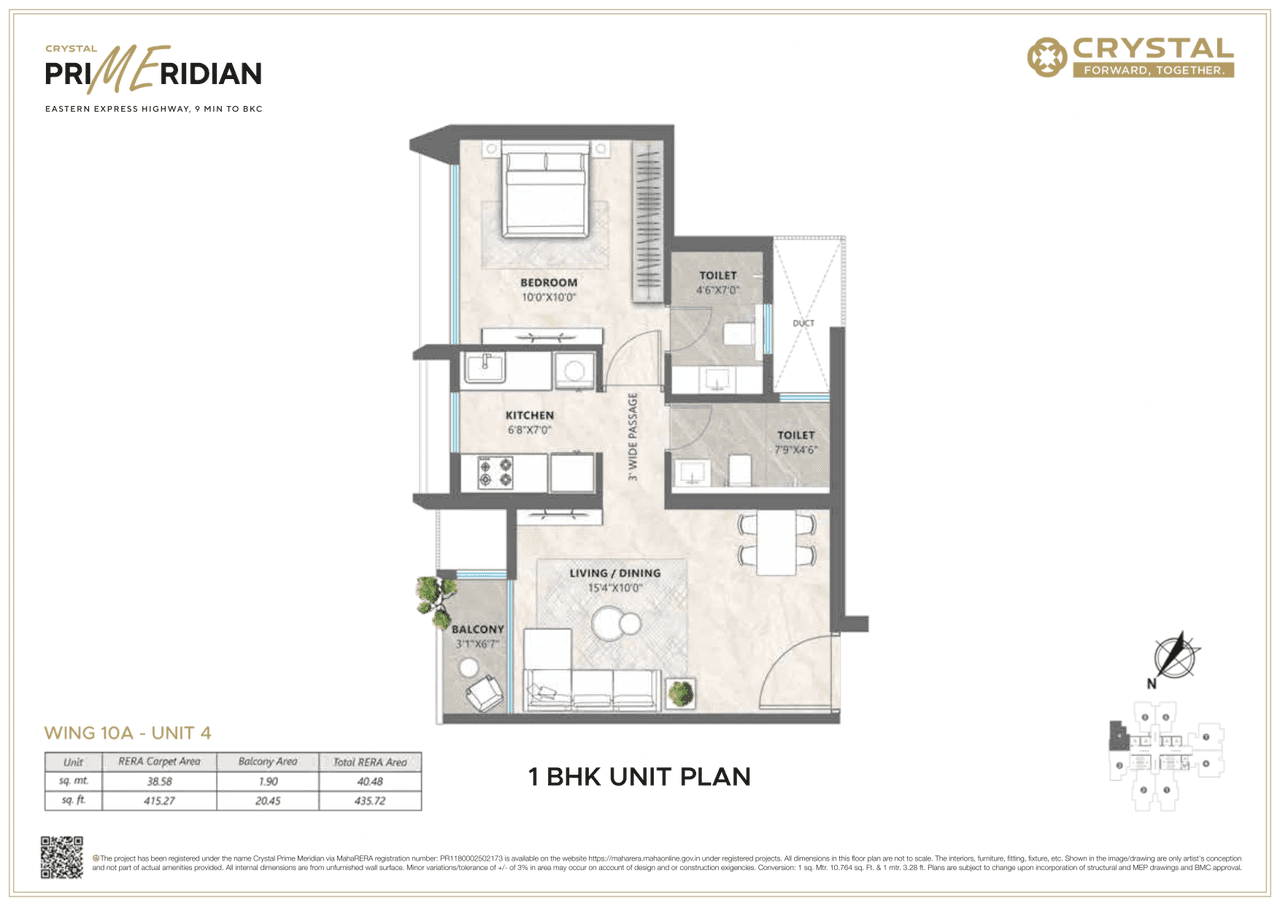 Unit plan - 436 sq.ft.
