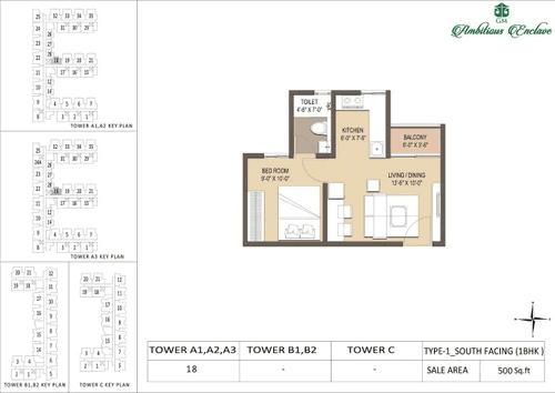 Unit plan - 350 sq.ft.