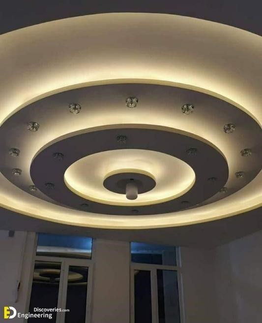 Double circular POP ceiling design