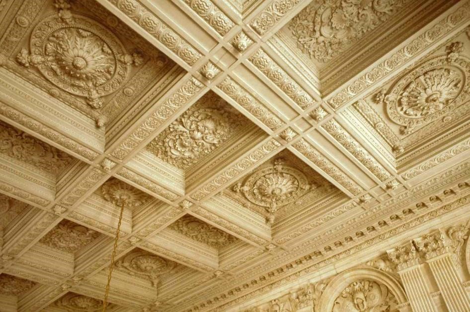 Heritage-style coffered ceiling