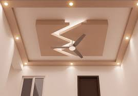 Modern ceiling with angular cuts