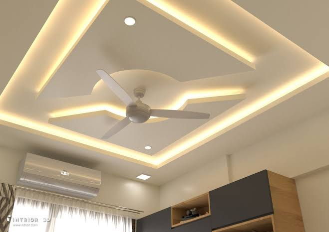 Simple tray POP ceiling