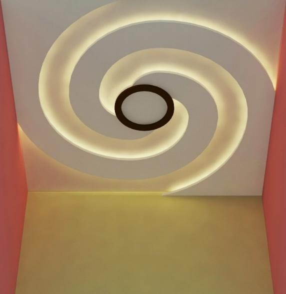 Spiral POP ceiling design