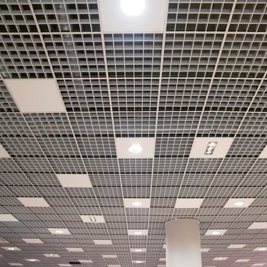 Square grid ceiling pattern