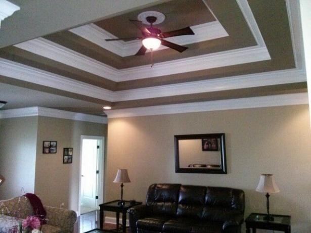 Stepped layered ceiling design