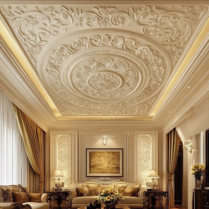 Traditional carved POP ceiling