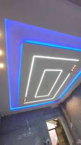 Triple-layer POP ceiling with LED strips