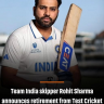 Rohit Sharma Retires from Test Cricket