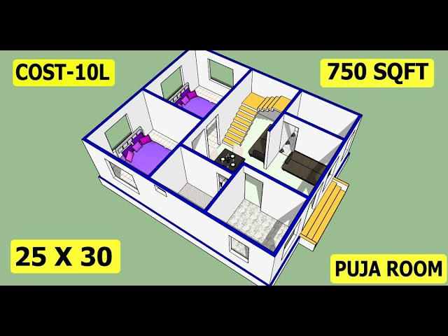 Can a North Facing 2BHK House Plan With Pooja Room Follow All Vastu Rules?