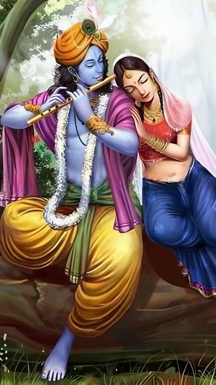Lord Krishna playing flute