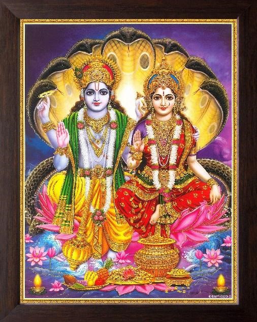 Lord Vishnu with Goddess Lakshmi