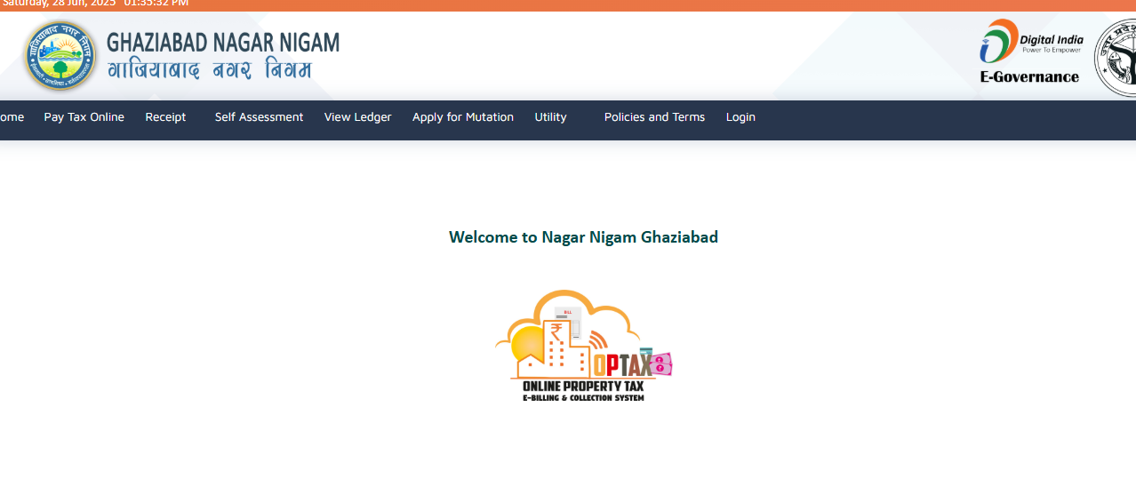 Visit the official Ghaziabad Nagar Nigam portal. Visit the official Ghaziabad Nagar Nigam portal.
