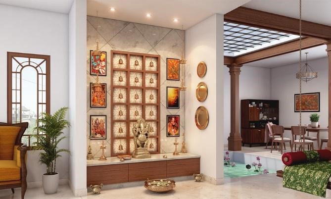 What Is the Ideal Placement for Pooja Room in North Facing House Vastu Plan of 2BHK?