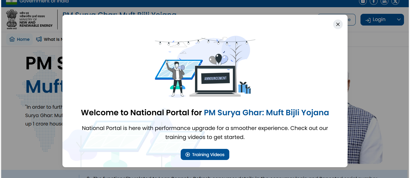 What Is the PM Surya Ghar Muft Bijli Yojana Official Website?