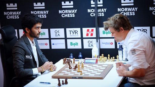Young Gukesh Beats Chess Legend Carlsen