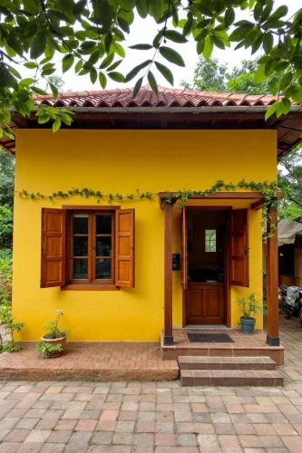 What Is the Ideal Outside Colour of Indian Simple House in Village Areas