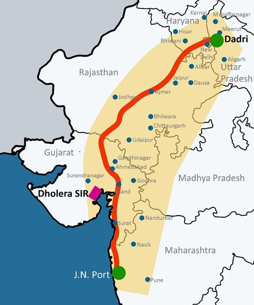 What is the Delhi-Mumbai Industrial Corridor Map and Its Key Nodes?