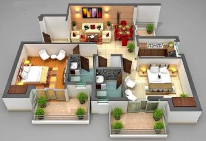 What is the 2BHK interior budget in 2025 with room-wise breakdown?