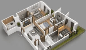 What is the average 3BHK interior design cost in 2025 in India?
