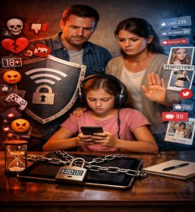 In a devastating incident from Ghaziabad, Uttar Pradesh, three minor sisters reportedly died by suicide after jumping from the 9th floor of a residential building in Bharat City Society. The deceased have been identified as Nishika (16), Prachi (14), and Pakhi (12). Police officials confirmed that the girls allegedly climbed onto a chair and jumped one after the other from the balcony of their apartment. Authorities have stated that the case is being investigated from all angles, but early findings suggest that the sisters had become deeply emotionally dependent on a Korean task-based online gaming application. A Note That Shook Everyone During the investigation, police reportedly found handwritten notes and diary pages near the spot. A suicide note is also said to have been recovered, in which the girls expressed that they could not imagine their lives without their online game. According to sources, the note included a disturbing message addressed to their father, reportedly stating: “Sorry Papa… we cannot leave Korea. Korea is our life, and you cannot make us leave it. That’s why we are committing suicide.” The note, along with additional written pages, is currently being examined for authenticity and psychological clues. The Game Under Investigation Reports claim the game the girls were addicted to is called ‘Korean Love Game’, believed to involve around 50 task-based challenges. Police officials stated that the sisters were so influenced by the game that they allegedly started using Korean names for each other, and reportedly began believing they were not Indian but Korean personalities, describing themselves as “Korean princesses.” Assistant Police Commissioner Atul Kumar Singh said investigators found diary notes with apology messages and even crying caricatures, pointing toward emotional distress and obsession. School Dropout Since Covid Another concerning detail revealed in the investigation is that the girls reportedly had not attended school since the Covid-19 pandemic. Shockingly, reports also suggest the eldest sister, despite being 16, was enrolled only in Class 4. Their father, Chetan Kumar, told media agencies that the addiction developed during the pandemic when phone usage increased at home. Restriction May Have Triggered the Final Step Police officials stated that the family had reportedly restricted the girls’ phone access in the past few days. Investigators believe this may have led to panic, emotional breakdown, and extreme reaction. DCP Nimish Patil said that the sisters appeared disturbed after being stopped from using the phone, and that may have played a role in their tragic decision. The police have seized the girls’ mobile phones and are conducting a detailed digital analysis to understand their activity patterns and the role of the gaming app. The investigation remains ongoing. This Is a Lesson for Every Parent: What We MUST Understand This incident isn’t just about a game. This is about: • unmonitored screen exposure • psychological dependence • social isolation • lack of real-world routine • and a child’s brain being unable to regulate dopamine-driven habits Many parents think: “It’s okay, they’re just on the phone.” But the truth is: A child’s brain does not have the maturity to control addiction. Why Screen Addiction Becomes Dangerous in Children Screen addiction is not only “bad habit.” It becomes dangerous because it affects: 1. Dopamine levels Games and apps reward children instantly: • points • new tasks • streaks • levels • characters • “rewards” This trains the brain to crave quick pleasure and reject normal life. 2. Emotional dependence Children start using screens not for fun, but for emotional comfort. They escape: • loneliness • insecurity • boredom • family stress • school pressure 3. Identity confusion Some games create fantasy lives where children feel: • important • loved • powerful • admired Real life feels “boring” and “painful” in comparison. Warning Signs Parents Should NEVER Ignore If your child shows these signs, it’s not “attitude”, it’s addiction. Behavioural Red Flags • anger when phone is taken away • crying, screaming, or panic when WiFi is off • refusing to eat without screen • lying about screen time • using phone secretly at night • becoming aggressive with siblings/parents Emotional Red Flags • staying isolated • loss of interest in toys, books, outdoor play • mood swings • sudden sadness after screen restriction • saying “my real friends are online” • feeling life is meaningless without game Physical Red Flags • headaches • weak eyesight complaints • irregular sleep • dark circles • body weakness • constant tiredness School & Social Red Flags • poor performance • skipping school • no interest in studies • refusing to meet relatives or friends • avoiding family conversations The BIGGEST Mistake Parents Make The biggest mistake is: Taking away the phone suddenly and harshly. Because for an addicted child, the phone is not a device. It becomes: • their world • their comfort • their escape • their identity So sudden removal feels like emotional withdrawal. Just like addiction withdrawal. How to Intervene the Correct Way (Step-by-Step) Step 1: Don’t Shame Them Never say: • “You are useless” • “You’re addicted like a drug addict” • “You’ll become mad” • “You’re destroying the family” This pushes the child deeper into secrecy. Instead say: “I know you love this game. But I’m worried it’s taking over your health.” Step 2: Observe Before Acting Before changing anything, spend 2-3 days observing: • what apps they use • what time they play • what triggers usage (boredom, sadness, loneliness) This helps you intervene smartly instead of emotionally. Step 3: Have a Calm Conversation (Not a Lecture) Sit with them and ask questions like: • “What do you like in this game?” • “Who do you talk to?” • “How does it make you feel?” • “Do you feel stressed without it?” The goal is not to scold. The goal is to understand. Step 4: Slowly Reduce Screen Time (Not Suddenly Stop) Addiction needs gradual reduction. Example plan: • Week 1: reduce by 20% • Week 2: reduce by 40% • Week 3: strict fixed timings Sudden bans often lead to: • rebellion • depression • secret phone usage • extreme emotional reactions Step 5: Replace Screen Time With Something Exciting This is the most important part. You cannot remove a habit without replacing it. Replace with: • sports classes • dance • art • swimming • library visits • play dates • family board games • gardening • cooking with parents If life feels full, screens feel less necessary. How to Handle Screen Addiction Without Constant Fights Rule 1: Stop Negotiating Daily Parents get tired because every day becomes a fight. Instead make fixed family rules like: • phone only after homework • no phone during meals • no phone in bedroom • no phone after 9 pm Make rules non-negotiable like brushing teeth. Rule 2: Use Parental Controls Quietly Parents often hesitate to monitor phones because they think it’s “privacy.” But children need safety more than privacy. Use: • Google Family Link • Apple Screen Time • Safe search filters • restricted downloads • app approvals This is not controlling. This is parenting. Rule 3: Remove Screens From Bedrooms A child alone with a phone at night is the biggest danger. Night-time usage increases: • addiction • depression • secret communities • inappropriate exposure Keep phones in the living room after dinner. What to Do If Your Child Gets Extremely Angry When You Restrict Screens If your child reacts with rage, tears, panic, or violence, do not ignore it. This is a serious sign. What you should do: • stay calm • don’t shout back • say: “I can see you’re upset. Let’s sit and breathe.” • give them 10 minutes to settle • then explain boundaries If they threaten self-harm, treat it as a medical emergency. How to Know Your Child Needs Professional Help If your child: • says “I want to die” • says “life is useless” • starts self-harming • refuses to eat • becomes silent for long hours • locks themselves in room • has sleep problems for weeks Then you should consult: 1. child psychologist 2. child psychiatrist (if needed) 3. school counselor This is not “drama.” This is mental health. Screen Addiction Solutions Every Parent Should Apply Here are practical solutions that actually work: Create a Daily Routine Children without routine automatically fall into screen addiction. A healthy routine includes: • wake-up time • school/study time • play time • screen time • family time • sleep time Increase Outdoor Exposure Even 45 minutes outside daily reduces screen obsession massively. Sunlight + physical movement = natural dopamine. Encourage Friendships Offline Kids who have no real-world friends will always choose online worlds. Encourage: • cousin meetups • society playtime • group activities Be a Role Model If parents are scrolling all day, children will follow. Kids learn more from what you do than what you say. Keep Screens as a Reward, Not a Lifestyle Instead of unlimited access, use it like: “After homework + one hour playtime, you get 45 minutes screen.” How Parents Can Build Emotional Safety at Home This is the deepest part. Kids become addicted when they don’t feel emotionally connected. Every child needs: • daily conversation • emotional validation • hugs and affection • feeling heard • feeling important Even 20 minutes of daily bonding reduces screen addiction. The Right Way to Discipline (Without Trauma) Wrong: “You’re banned from phone forever!” “I’ll break your phone!” “You’re wasting our money!” Right: “We are reducing screen time because I love you and I want you healthy.” “Let’s make a plan together.” “If you follow the routine, you can earn your screen time.” Discipline must feel like structure, not punishment. If Your Child Is Influenced by Foreign Culture or Fantasy Worlds This is common now: K-dramas, K-pop, anime worlds, fantasy roleplay games. It’s not wrong to enjoy culture. But parents must ensure the child knows: • their identity • their real life responsibilities • their real world goals If they start saying: “I am not Indian, I’m Korean.” That is a red flag of escapism. It means they hate their current life emotionally. Most Important: Don’t Wait for Things to Become Extreme Parents often act only when marks fall or behaviour becomes unbearable. But addiction starts silently. The best time to intervene is early: • when screen time crosses 3-4 hours daily • when the child starts isolating • when anger starts increasing Final Message to Parents This tragedy is not just a news story. It is a reminder that in today’s world: phones are not toys internet is not harmless gaming is not always “just fun” and children need guidance more than ever Children don’t always know how to express loneliness, anxiety, or emotional pain. So they escape. And sometimes, that escape becomes an obsession. If a child is addicted, it doesn’t mean the child is bad. Ghaziabad Tragedy: Three Sisters Die by Suicide After Alleged Online Gaming Obsession