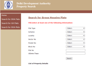 Visit the official DDA housing portal