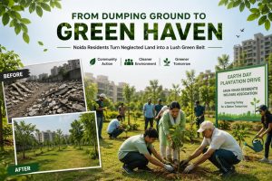 From Dumping Ground to Green Haven Noida Residents Lead a Remarkable Earth Day Transformation