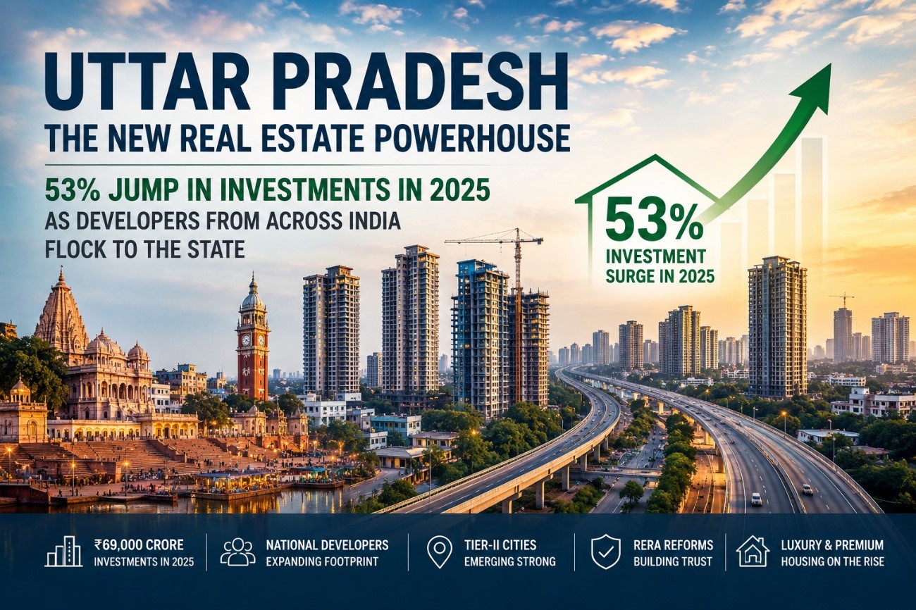 Uttar Pradesh Emerges as India’s New Real Estate Hotspot with Massive 53% Investment Surge in 2025