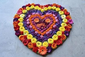 Heart-Shaped Pookalam